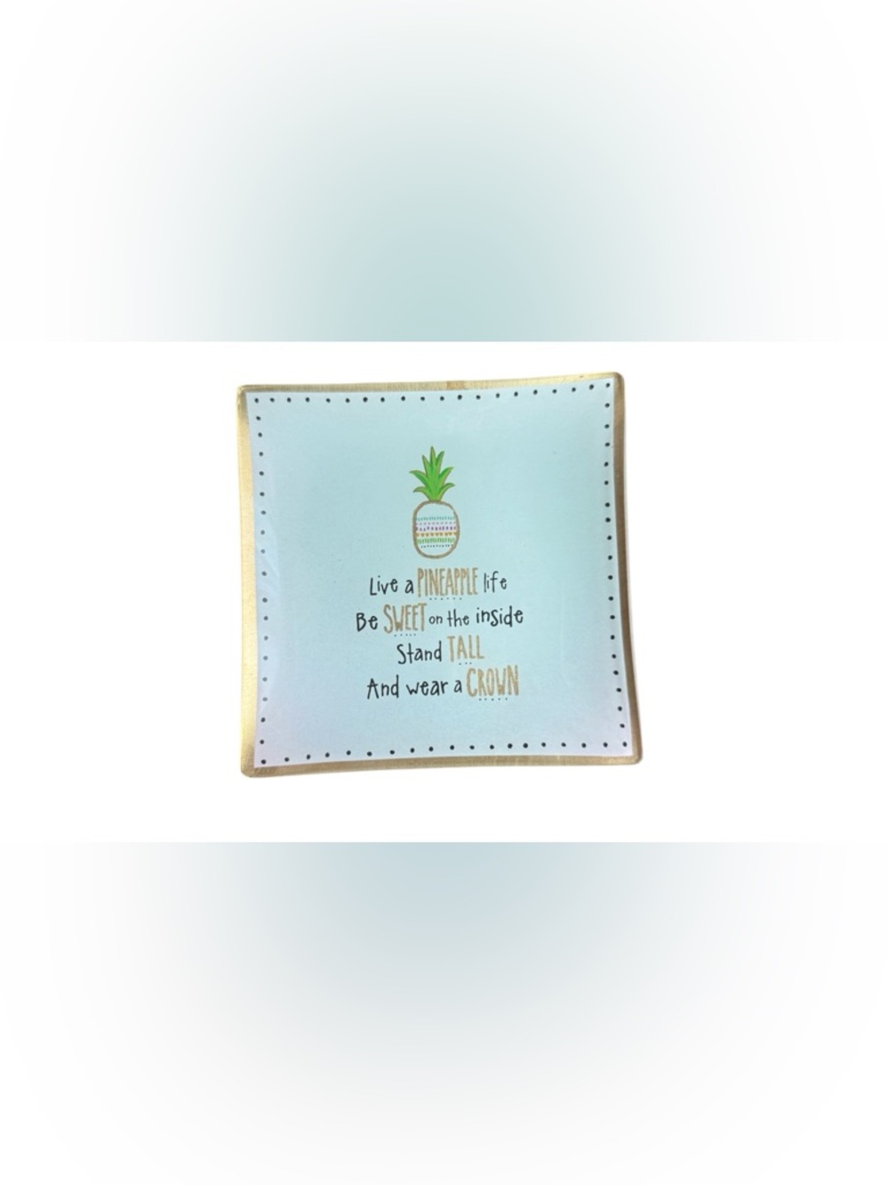 NATURAL LIFE Metallic Decorative Tray in Gold